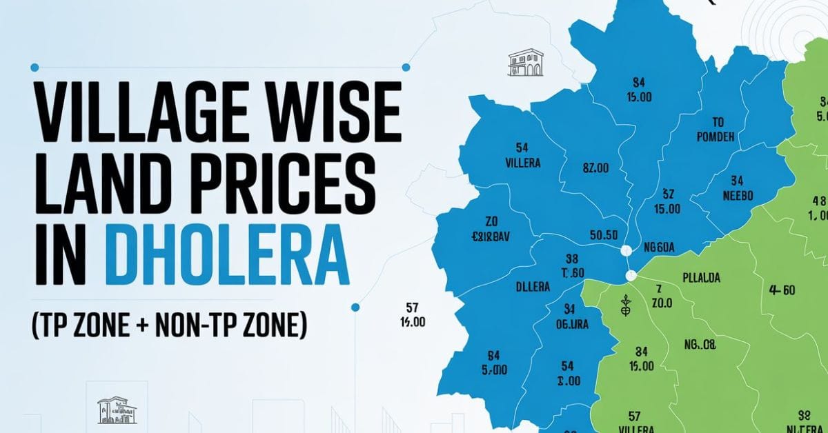 Village wise land prices in dholera (TP zone + non-TP zone)