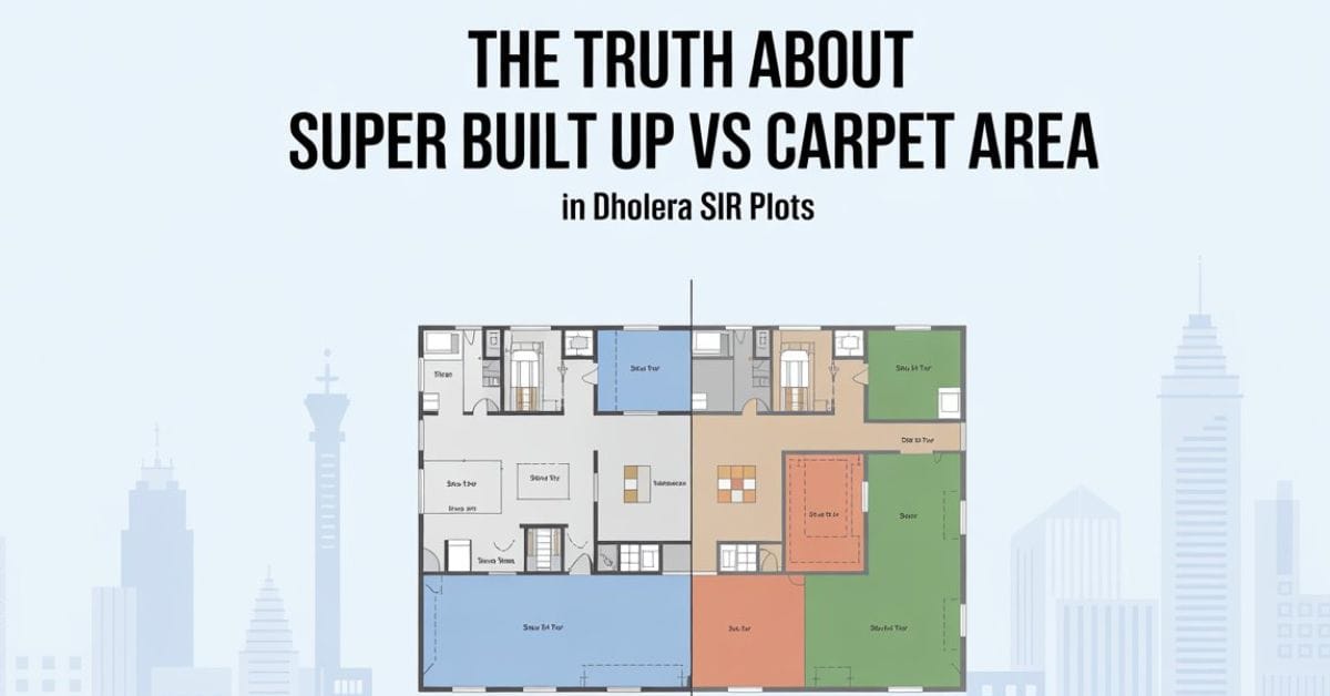 The Truth About Super Built Up vs Carpet Area in Dholera SIR Plots